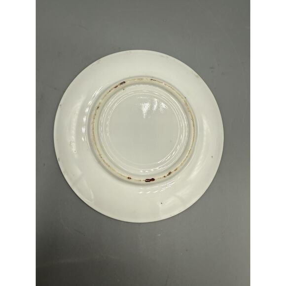 Vintage Japanese Porcelain Saucer Imari Kutani Style Floral Gold Greek Key - Picture 2 of 3